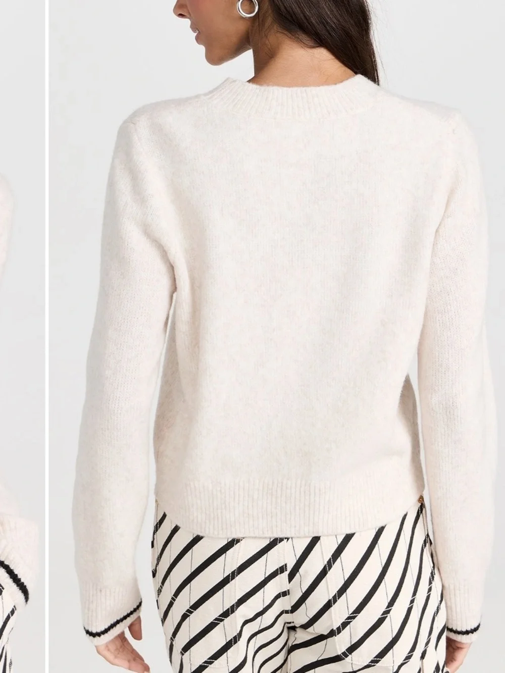 Z supply Milan CIAO ribbed crew sweater light oatmeal size m